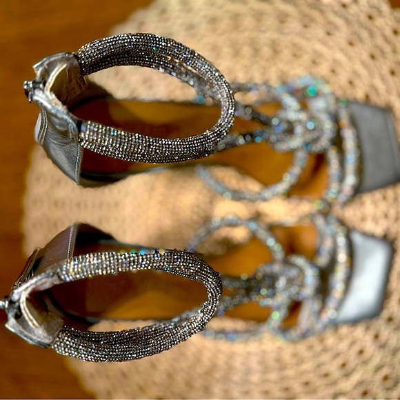 Silver Rhinestone Heels - Picture 2 of 5
